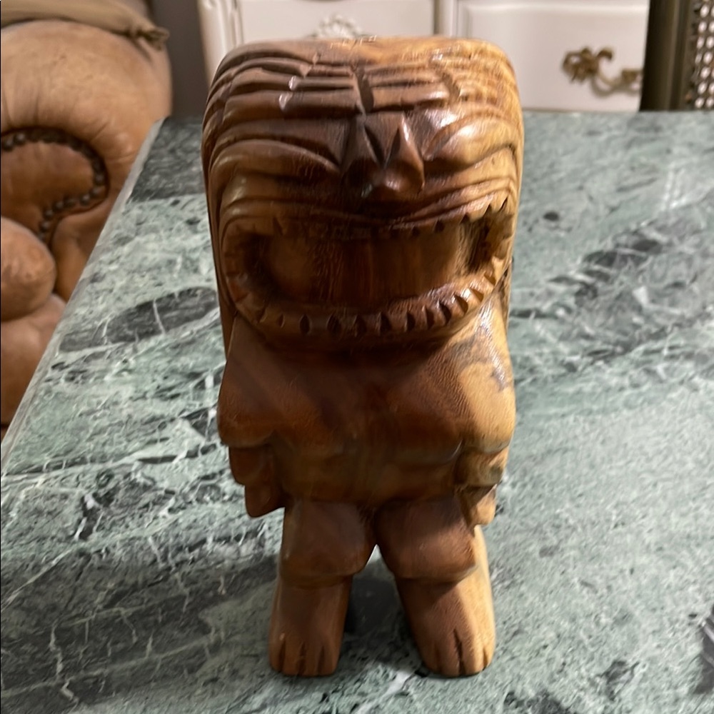 Handcrafted Wooden Tiki Statue